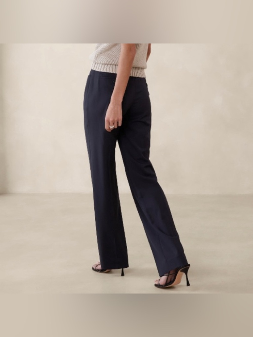 BANANA REPUBLIC SIENA STRAIGHT ITALIAN WOOL PANT